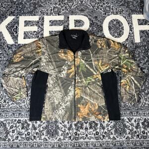 Winchester Camo Fleece Jacket Men's Sz 2XL Mossy Oak Break-Up Hunting Full Zip